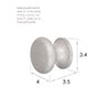 Large Napier Cupboard Knob in Stone