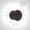 Large Napier Cupboard Knob in Matt Black