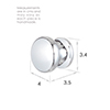 Large Napier Cupboard Knob in Nickel