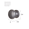 Large Napier Cupboard Knob in Polished