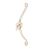 Knotted Drawer Pull in Plain Ivory