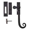 Monkey Tail Lockable Latch (Left) in Matt Black