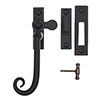 Monkey Tail Lockable Latch (Right) in Matt Black