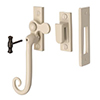 Monkey Tail Lockable Latch (Right) in Plain Ivory (discontinued only stock shown available)