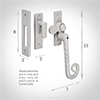 Barber Lockable Window Latch (Left Side) in Clay