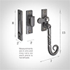 Barber Lockable Window Latch (Left Side), Polished