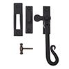 Shepherd's Crook Lockable Window Latch (Left Side) Matt Black