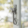 Shepherd's Crook Lockable Window Latch (Left Side) in Polished