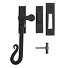 Shepherd's Crook Lockable Window Latch (Right Side) in Matt Black