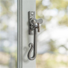 Shepherd's Crook Lockable Window Latch (Right Side) in Polished