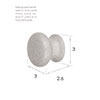 Small Napier Cupboard Knob in Stone