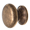 Small Napier Cupboard Knob in Antiqued Brass
