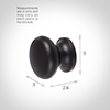 Small Napier Cupboard Knob in Matt Black