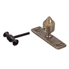 Lockable Window Stay Pin in Antiqued Brass