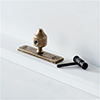 Lockable Window Stay Pin in Antiqued Brass