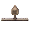 Lockable Window Stay Pin in Antiqued Brass