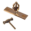 Lockable Window Stay Pin in Polished Brass