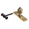 Lockable Window Stay Pin in Polished Brass