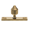 Lockable Window Stay Pin in Polished Brass