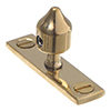 Lockable Window Stay Pin in Polished Brass