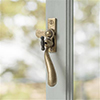 London Lockable Window Latch, Antiqued Brass, Left Side