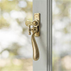 London Lockable Window Latch, Polished Brass, Left Side