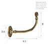 Govan Coat Hook in Antiqued Brass