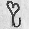 Forged Heart Hook in Beeswax