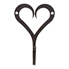 Forged Heart Hook in Beeswax
