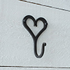 Forged Heart Hook in Beeswax