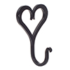 Forged Heart Hook in Matt Black