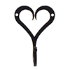 Forged Heart Hook in Matt Black