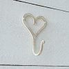 Forged Heart Hook in Old Ivory