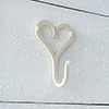 Forged Heart Hook in Plain Ivory