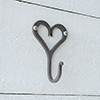 Forged Heart Hook in Polished
