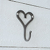 Forged Heart Hook in Polished