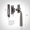 Manson Window Latch (Left Side) in Polished