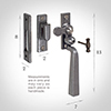 Manson Lockable Latch (Left) in Polished