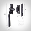 Manson Lockable Latch (Right) in Matt Black