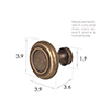 Hardy Cabinet Knob in Antiqued Brass