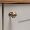 Large Dawson Cabinet Knob in Antiqued Brass