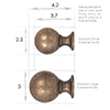 Large Dawson Cabinet Knob in Antiqued Brass