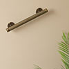 Large Stowe Door Pull in Antiqued Brass