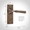 Chester Handle, Bristol Plain Plate, Antiqued Brass