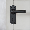 Chester Handle, Nowton Keyhole Plate, Matt Black