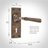 Chester Handle, Ripley Keyhole Plate, Antiqued Brass