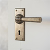 Chester Handle, Ripley Keyhole Plate, Antiqued Brass