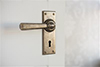 Chester Handle, Ripley Keyhole Plate, Antiqued Brass