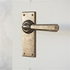 Chester Handle, Ripley Plain Plate, Antiqued Brass