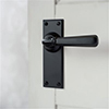 Chester Handle, Ripley Plain Plate, Matt Black